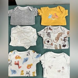 6 onesies 3 months jungle various lot baby boy carters